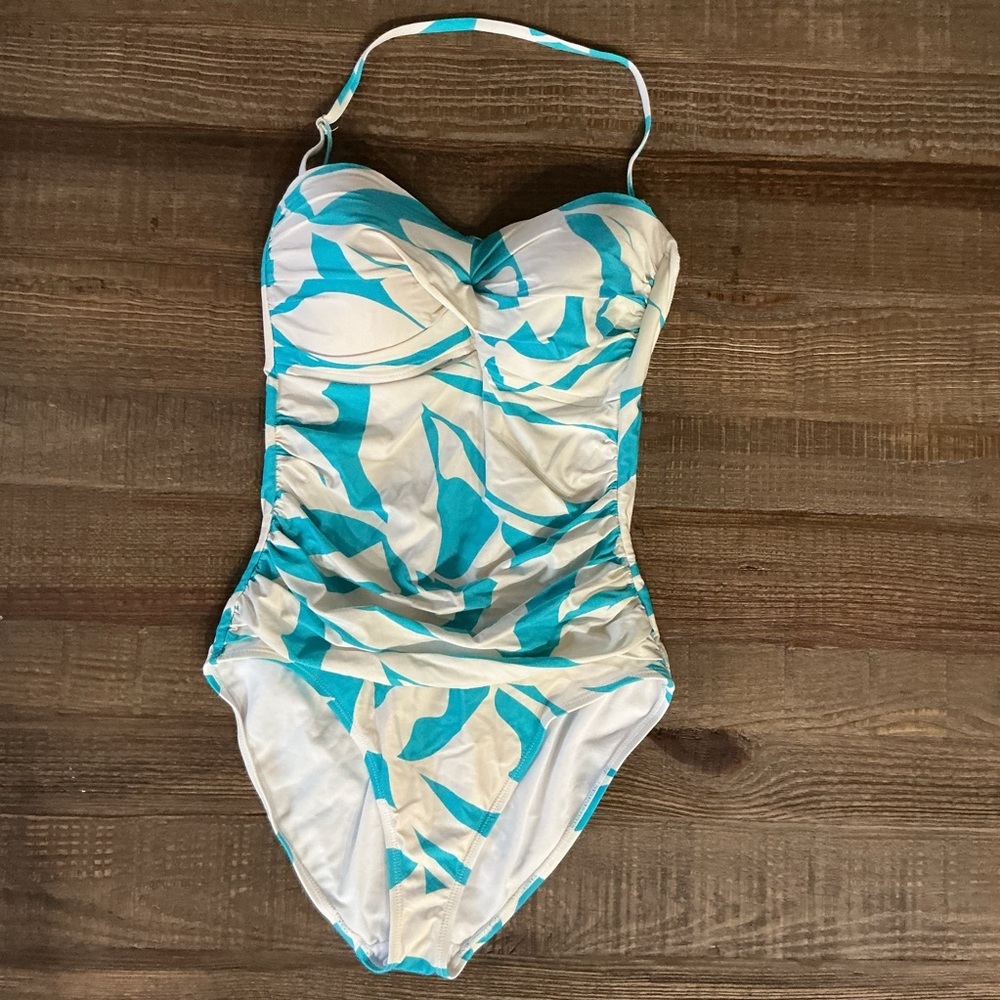 Anne Cole Women's Standard Twist Front Shirred One Piece Swimsuit Size 12